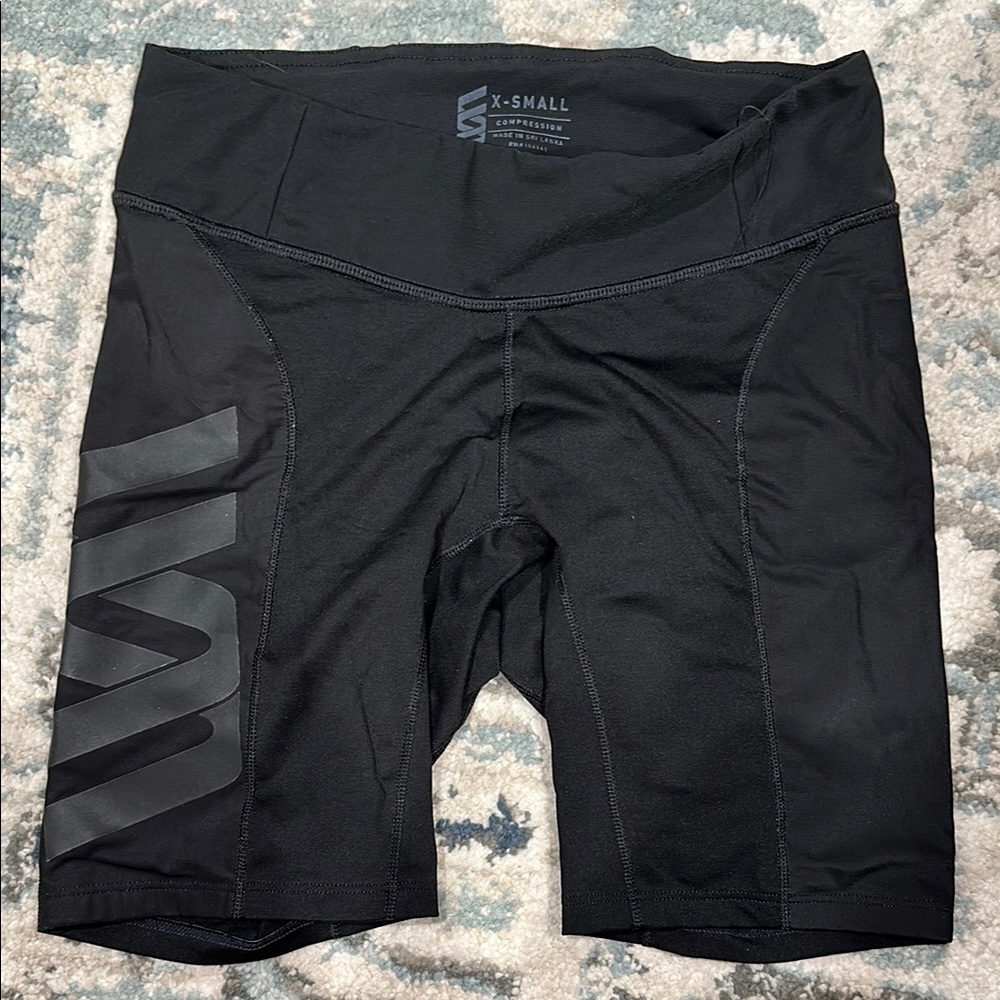 Second Skin Overalls Black and Gray Bike Shorts